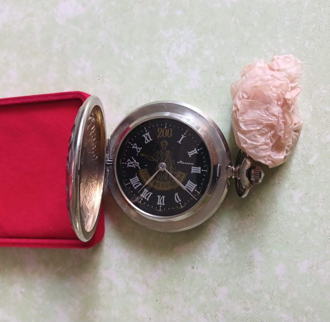 Odessa watch, Soviet watch ,Vintage Watch , Mens Watch ,On the engraving - "Golden Duke, "  "Molnija"