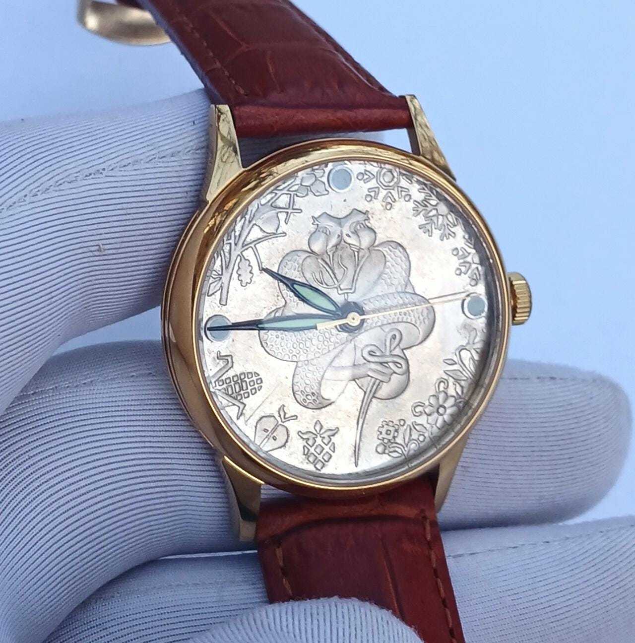 Soviet watch , Snake watch, Coin watch,  Snake Coin watch, Silver coin watch
