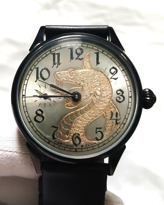 Soviet watch "Snake"- Snake watch, Engraved watch, Personalized watch