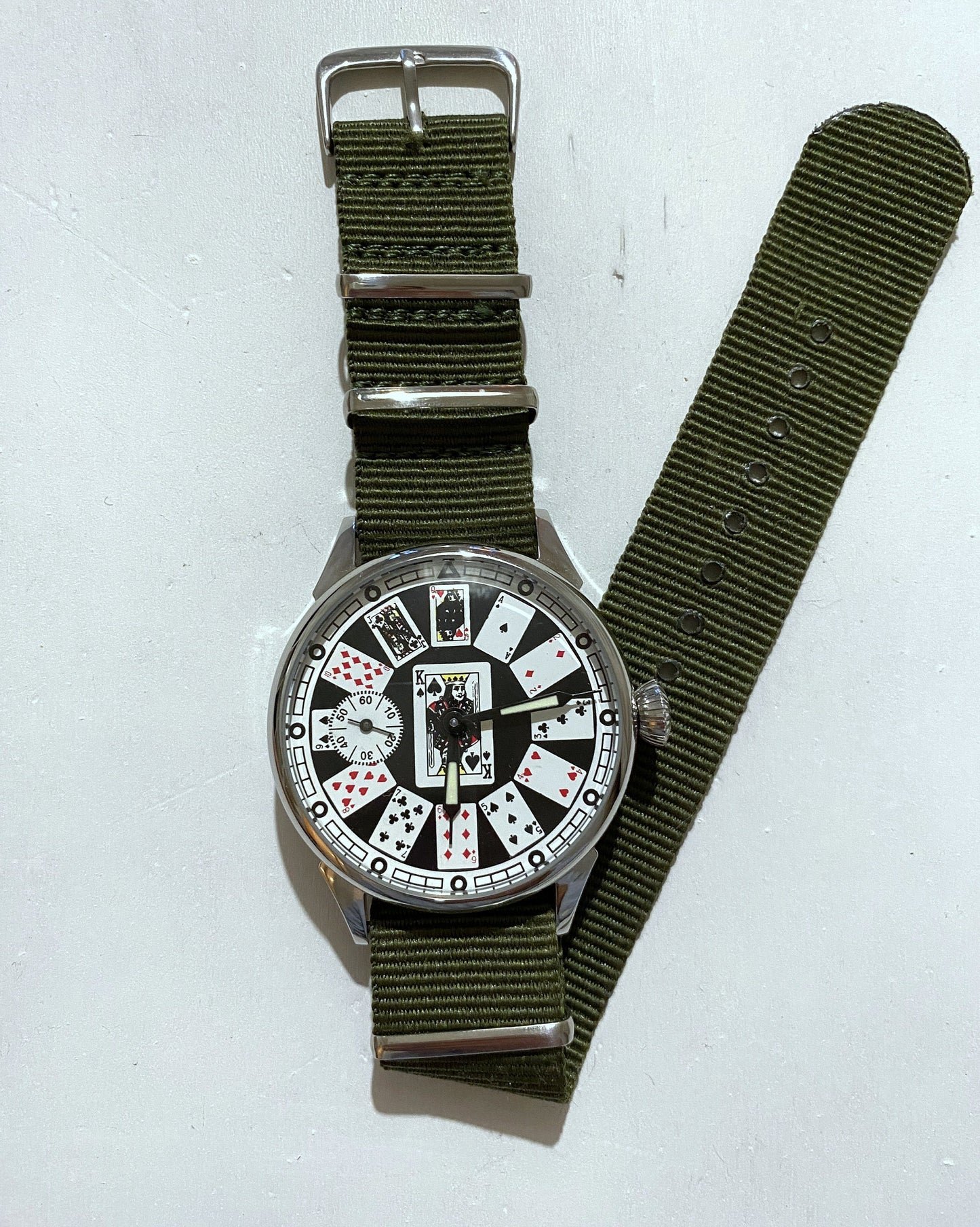 Soviet watch "Casino" with poker face, poker watch, vintage watch, Casino watch