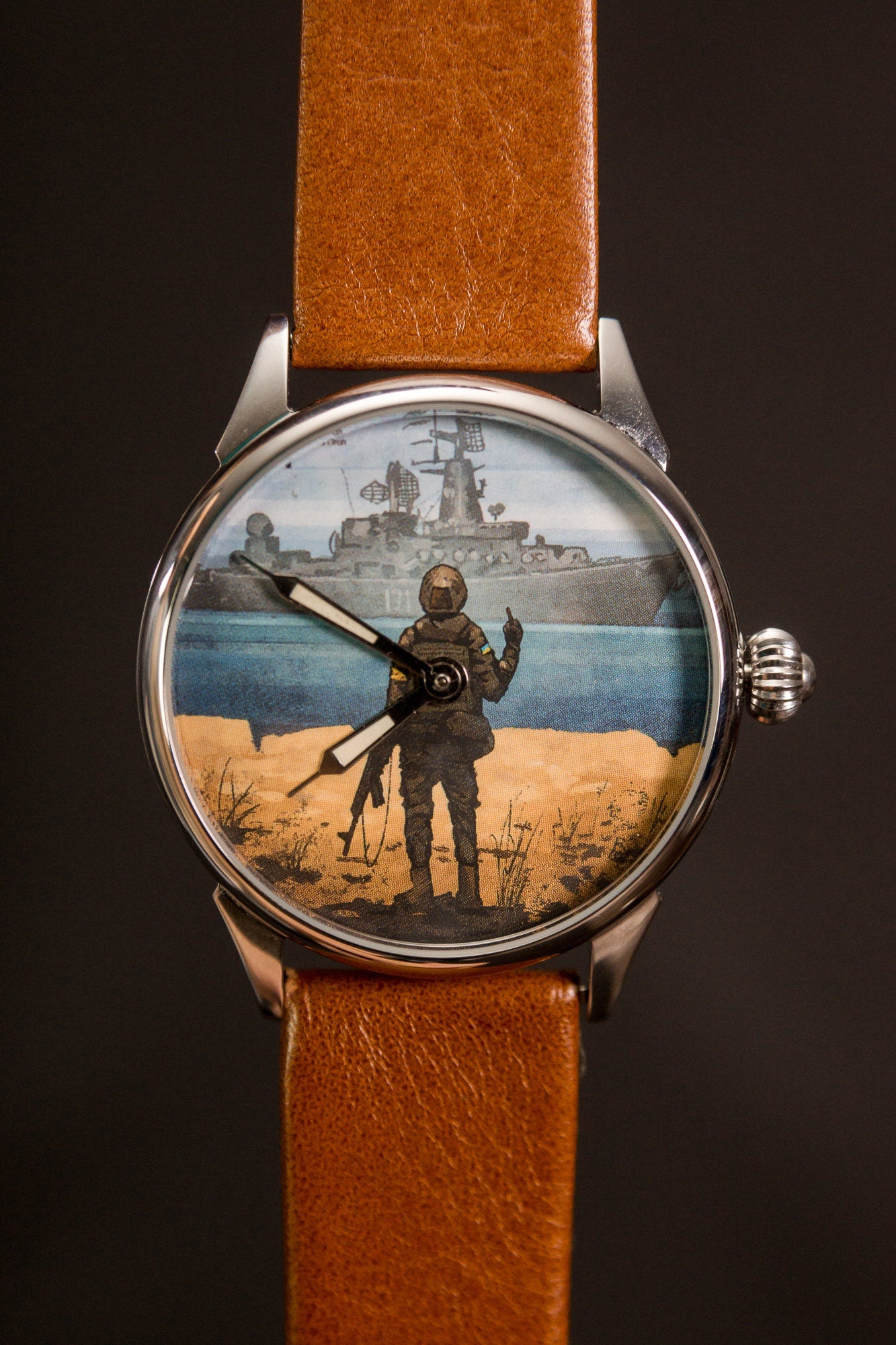 Soviet watch "Molnija"-"Ukraine war ship go f*** yourself", русский корабль иди нах**, military watch