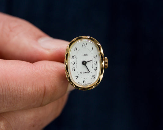 Watch ring "Luch", Vintage ring watch ,Soviet watch, ladies watch  montre femme