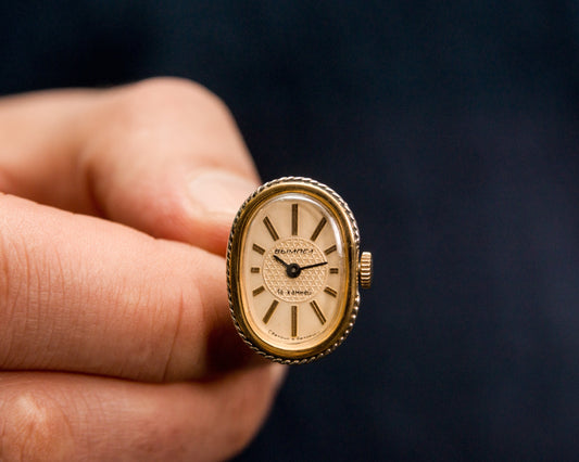 Ring watch "Luch", Vintage ring watch ,Soviet watch, ladies watch  montre femme