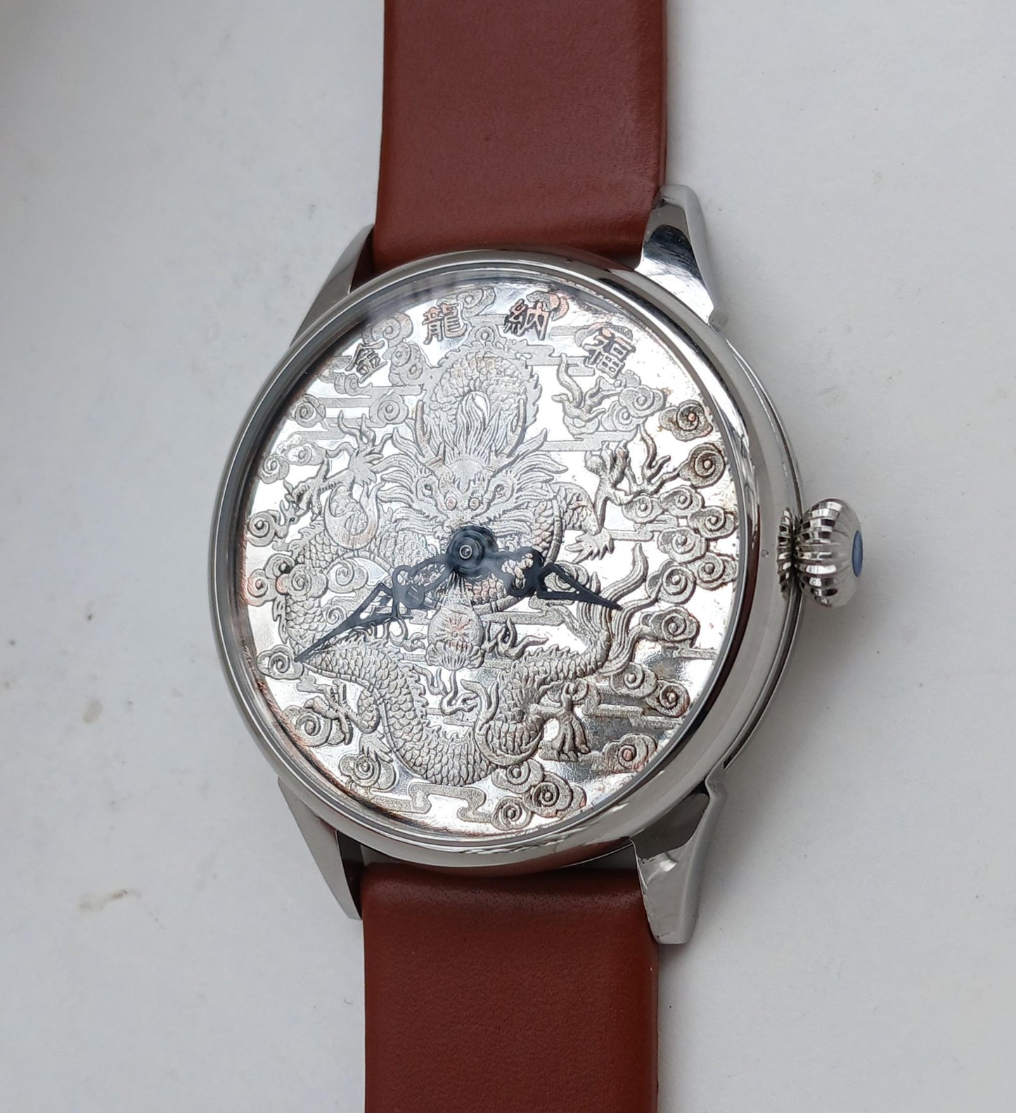 Soviet watch "Molnija"- Dragon watch, Engraved watch, Personalized watch, Coin watch