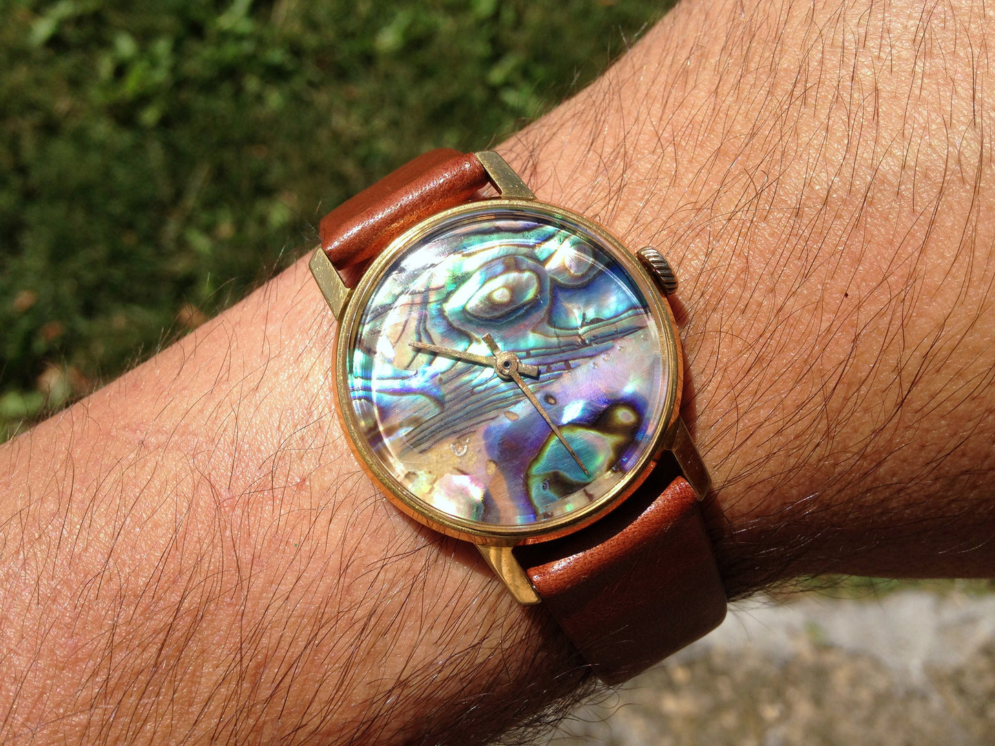 Pearl watch "Pobeda", Nacre watch , GEMSTONE Watch , Ukraine watch, Vintage Watch ,Mens watch