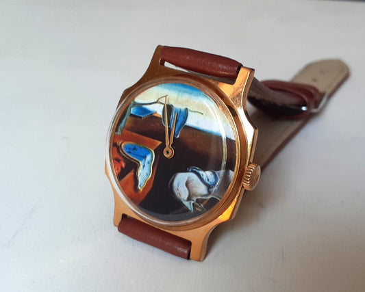 Soviet watch ,Melting Watch, Soft Watch, Persistence of Memory by Salvador Dali ,Mens watch
