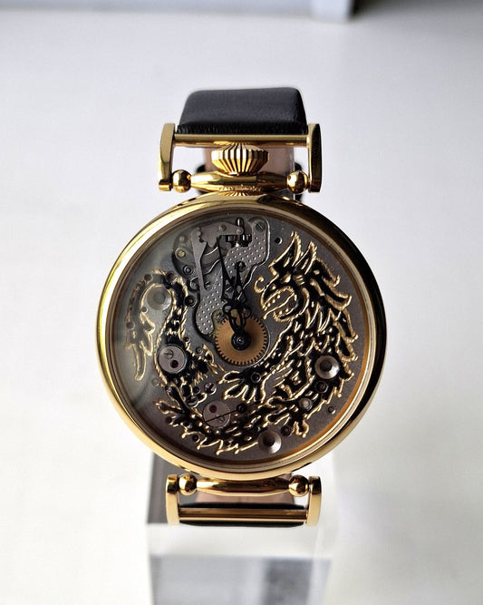 Soviet watch "Molnija"- Dragon watch, Engraved watch, Personalized watch