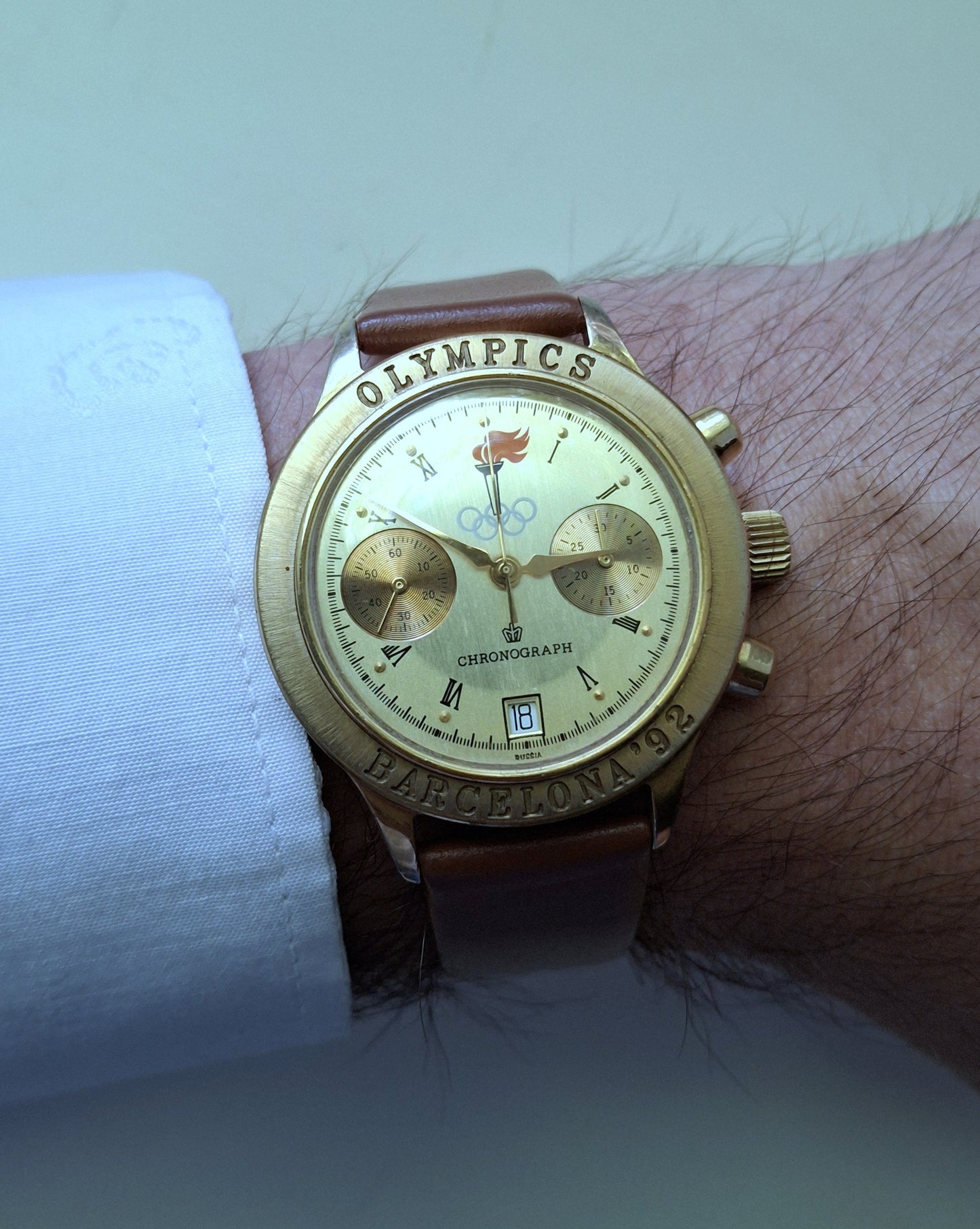 Chronograph "Poljot", Soviet watch Vintage Watch Gilded Watch Ukraine watch Mens watch Mechanical watch  watch, air force watch