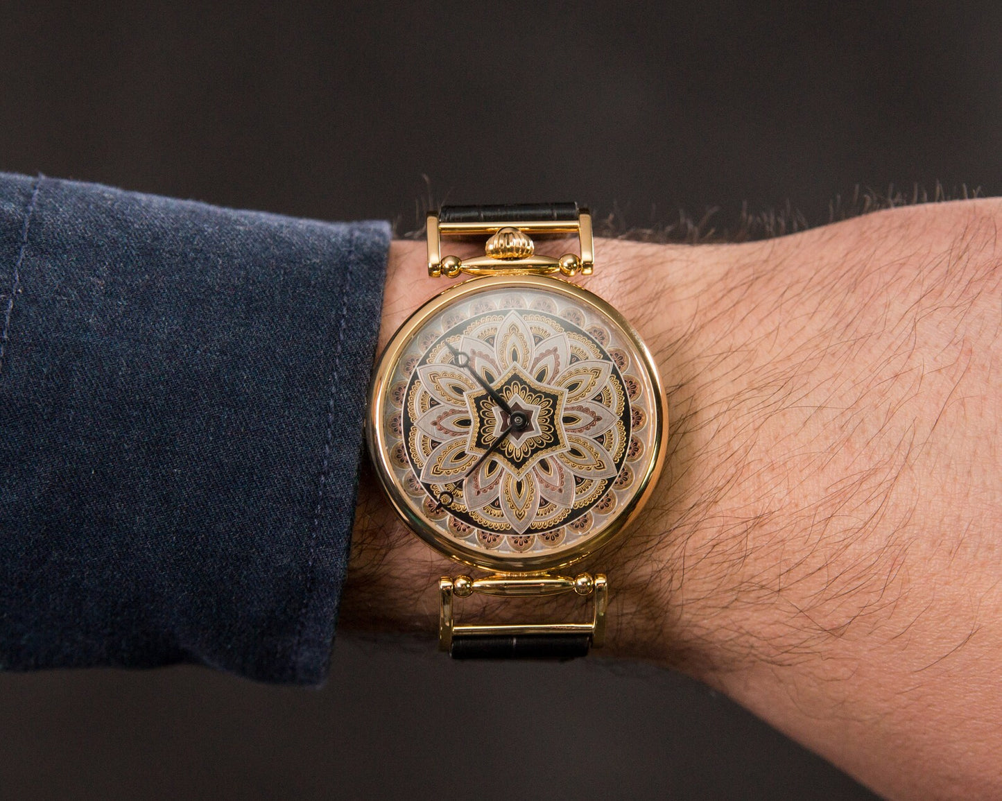 Soviet watch "Molnija"- Flower watch, Engraved watch, Personalized watch