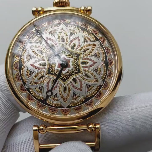 Soviet watch "Molnija"- Flower watch, Engraved watch, Personalized watch